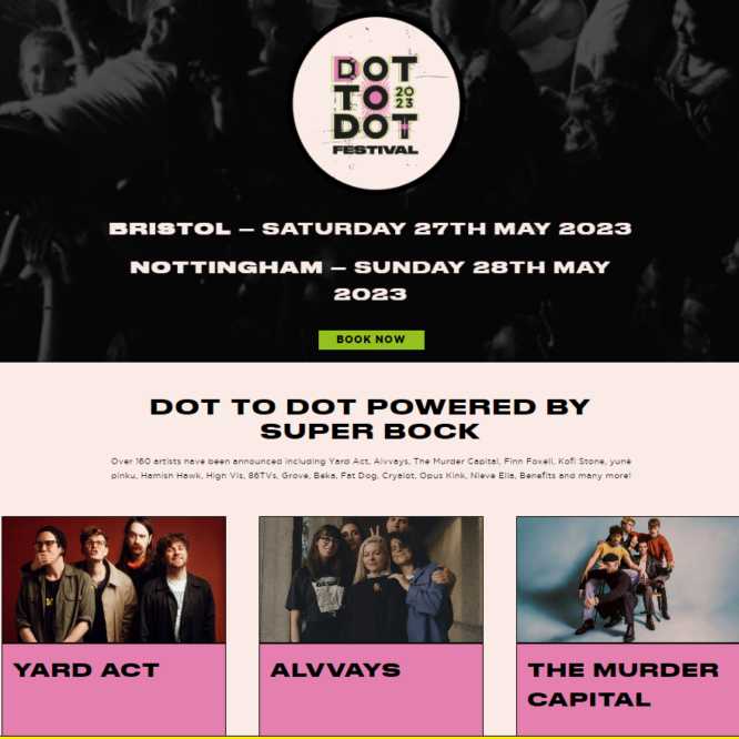 DIY is partner to Super Bock at Dot to Dot festival